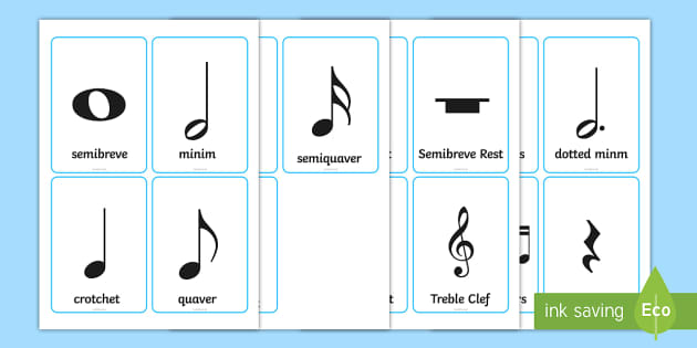Music notes images music notes cards teacher made