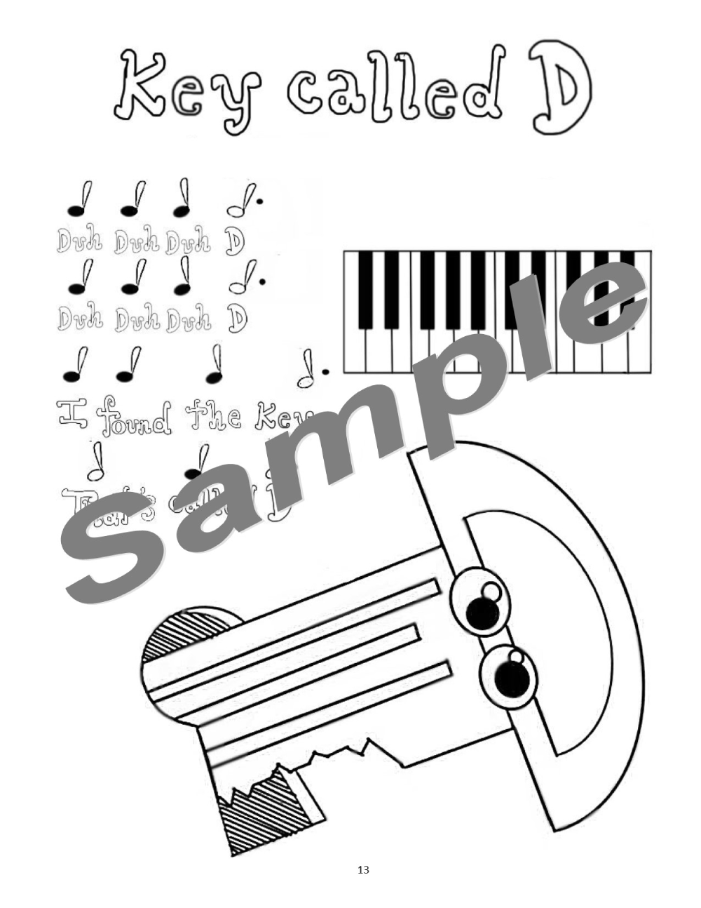 Coloring keys piano by janet soller karen wal jw pepper sheet music