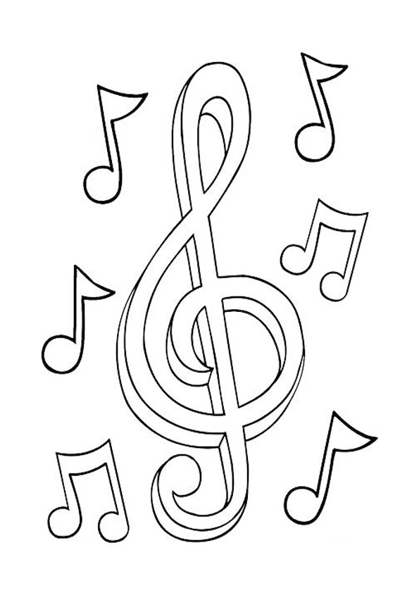 Coloring pages music notes coloring page