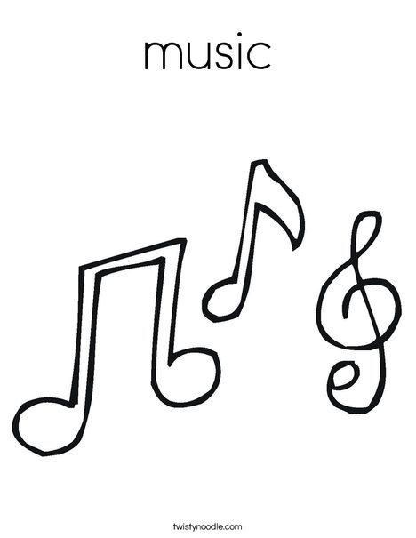 Music coloring page