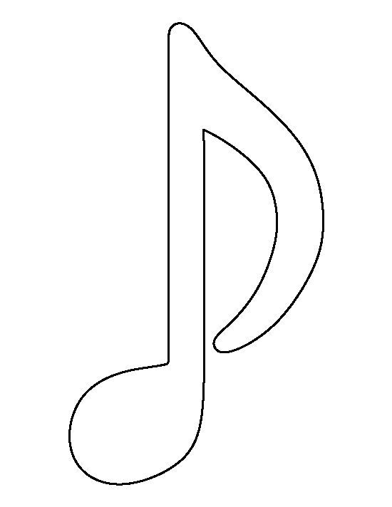 Musical note pattern use the printable outline for crafts creating stencils scrapbooking and more free pdf temâ music crafts applique templates music notes