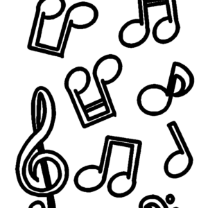 Music notes coloring pages printable for free download