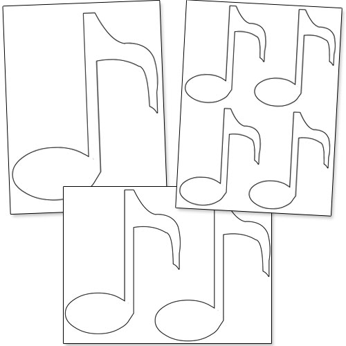 Printable music note stencils â printable treats