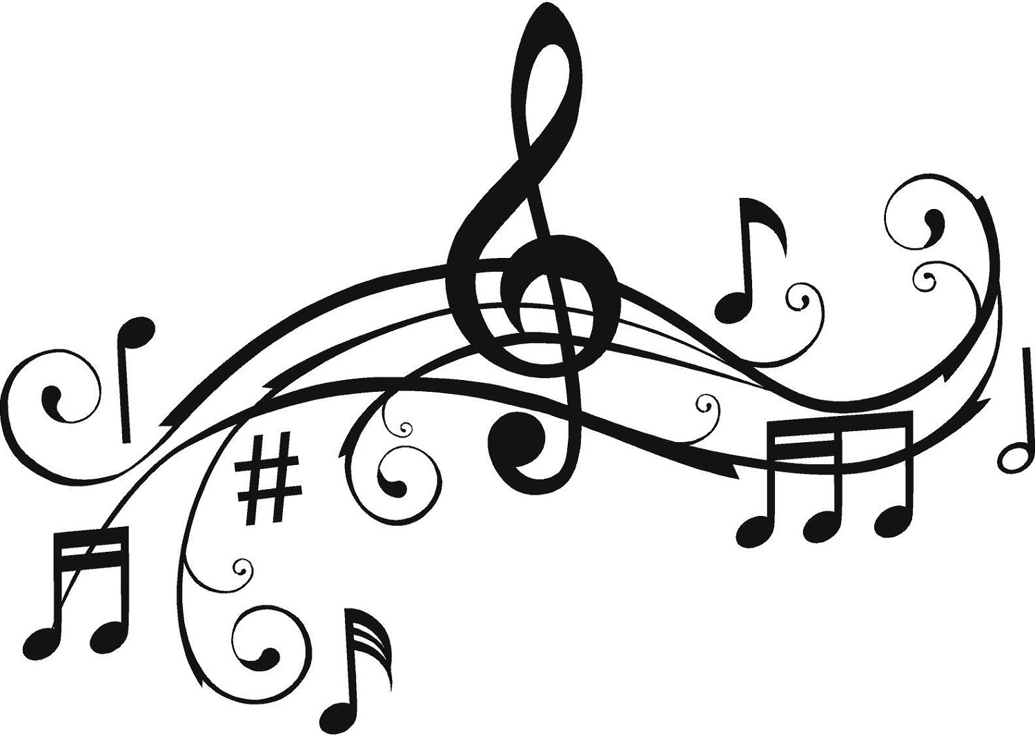 Free printable music note coloring pages for kids