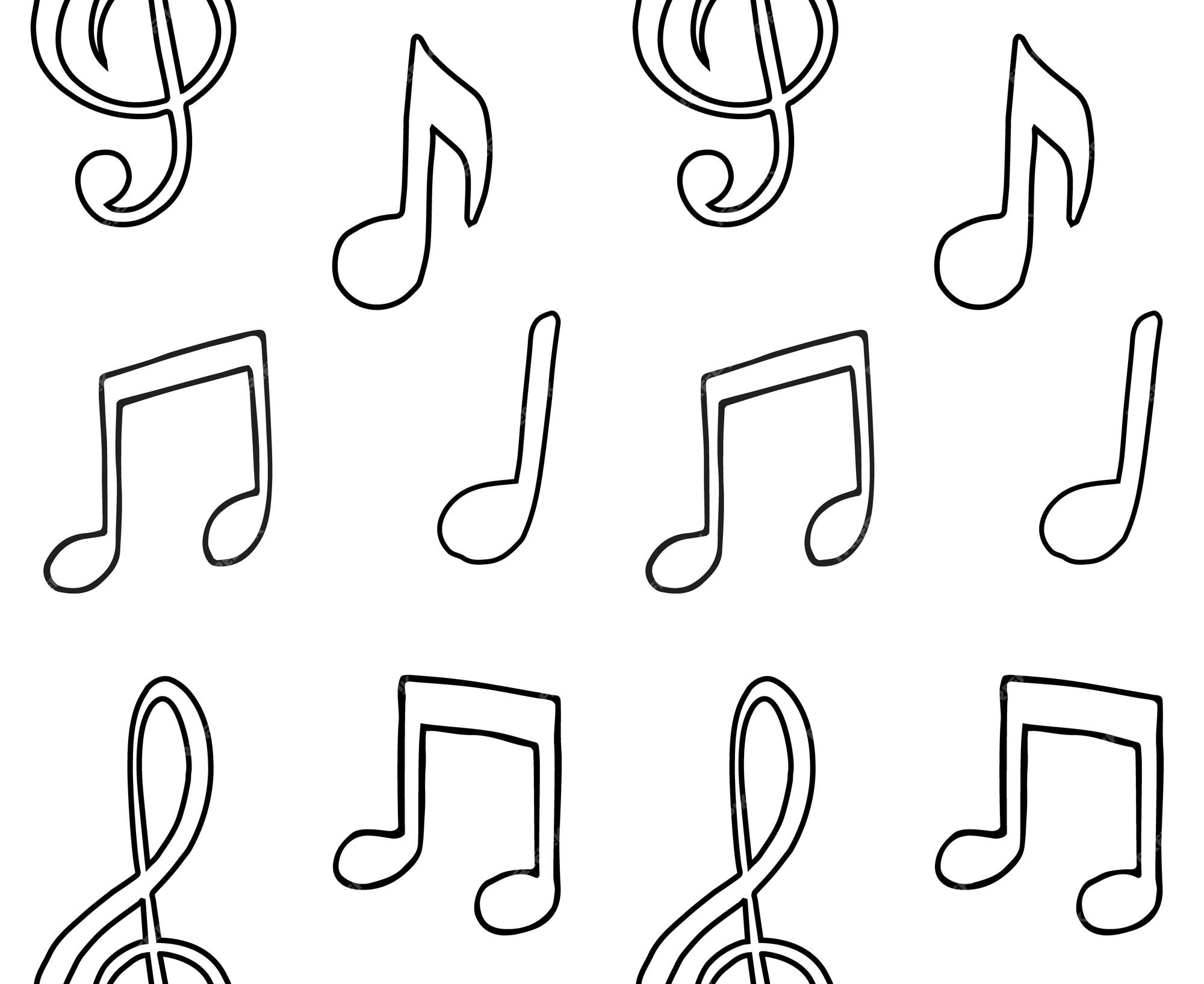 Premium vector vector seamless pattern of music notes