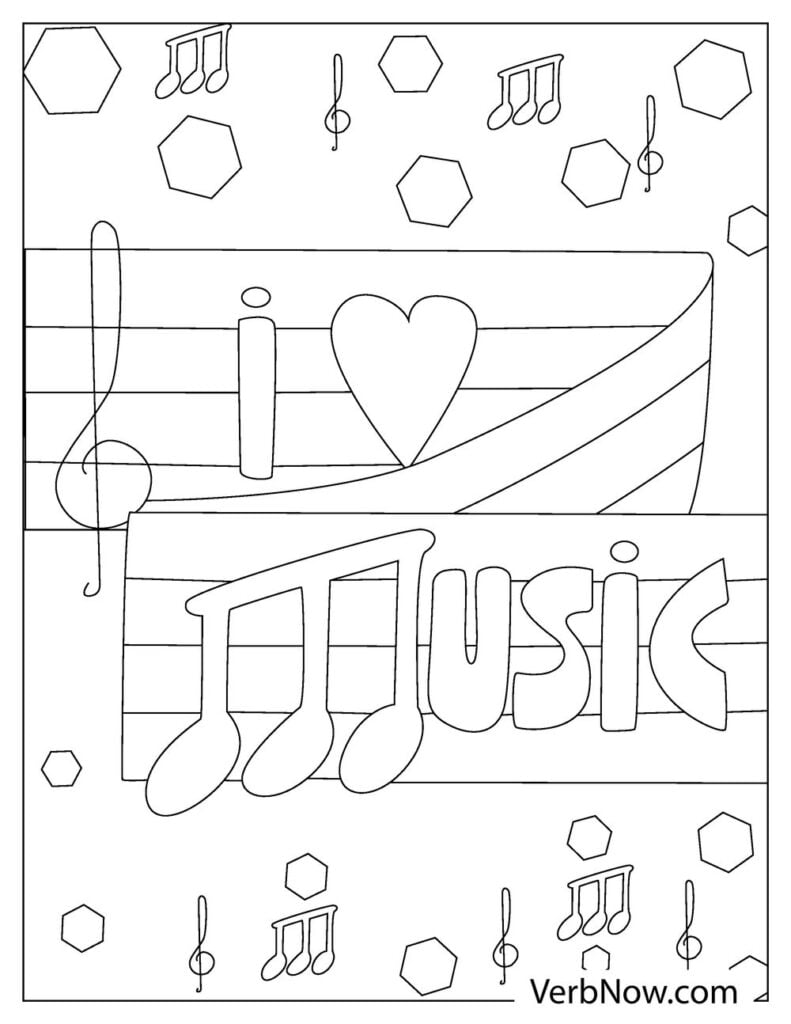 Free music notes coloring pages book for download printable pdf