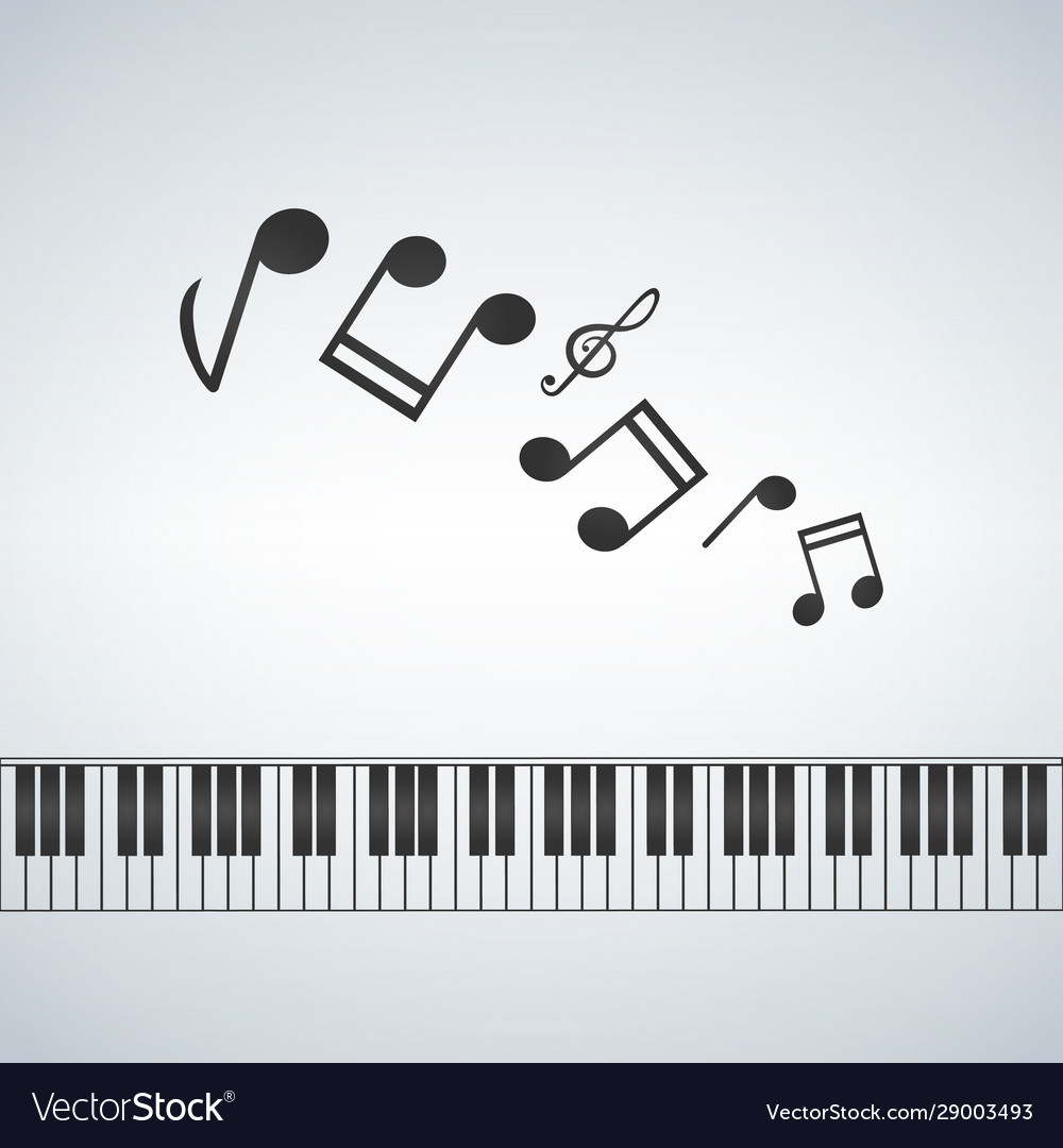 Piano template music creative concept with notes vector image