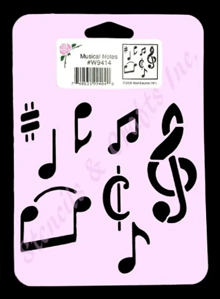 Musical notes stencil music template paint craft color art new by stensource