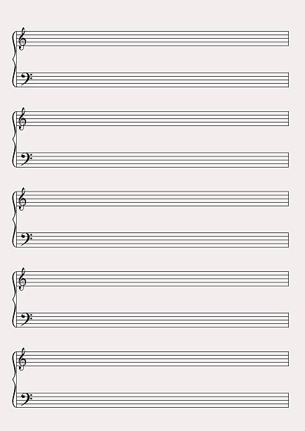 Blank music notes paper stock illustration