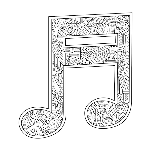 Music notes coloring page images