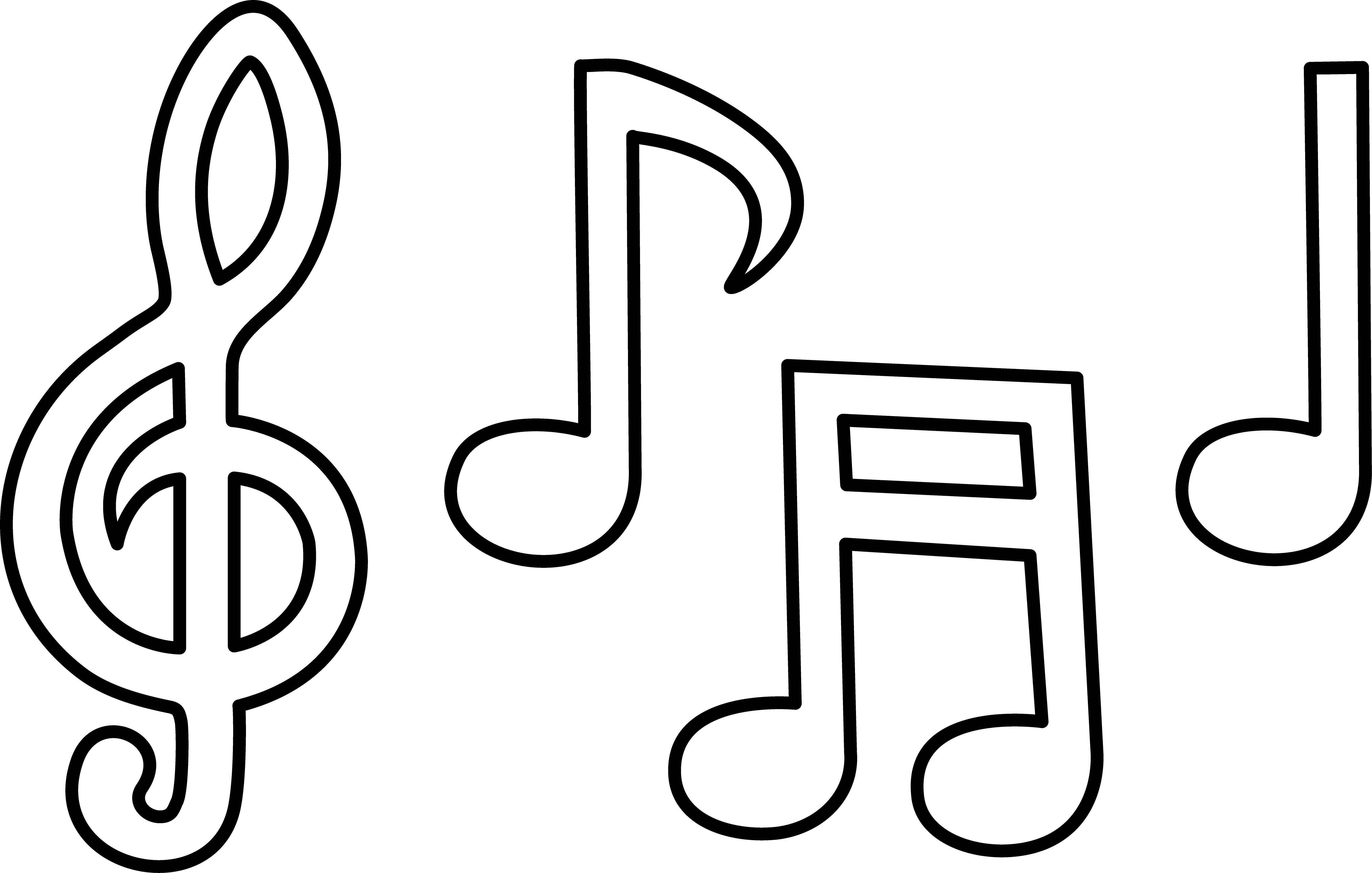 Free printable music note coloring pages for kids