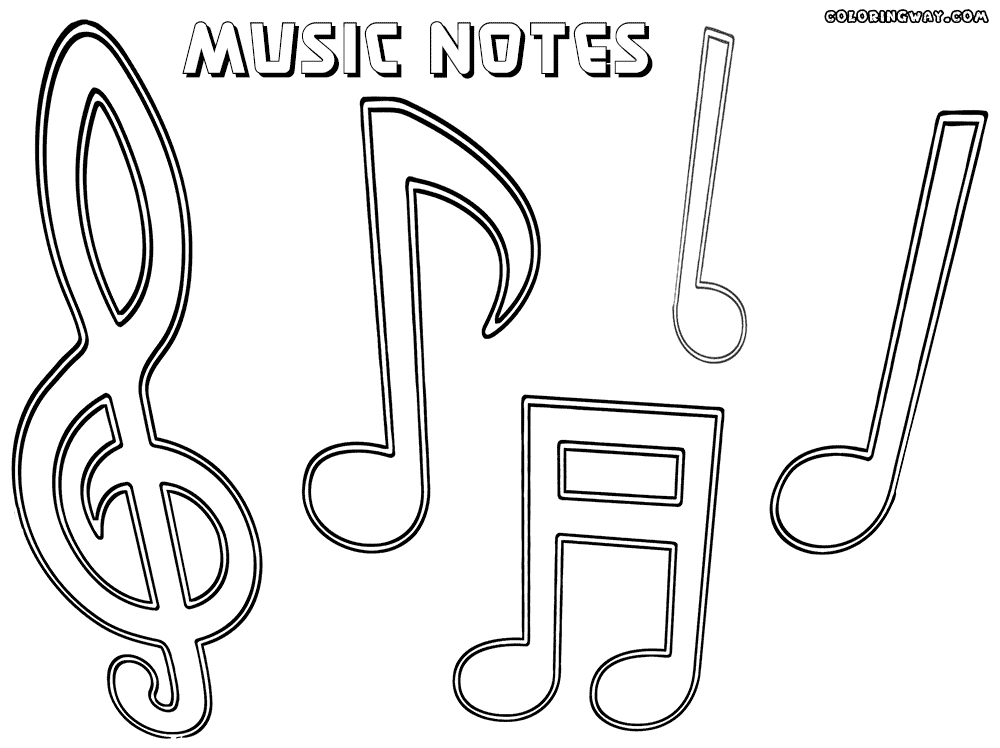 Coloring pages music notes coloring pages