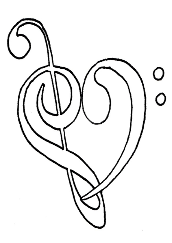 Coloring pages music notes coloring page