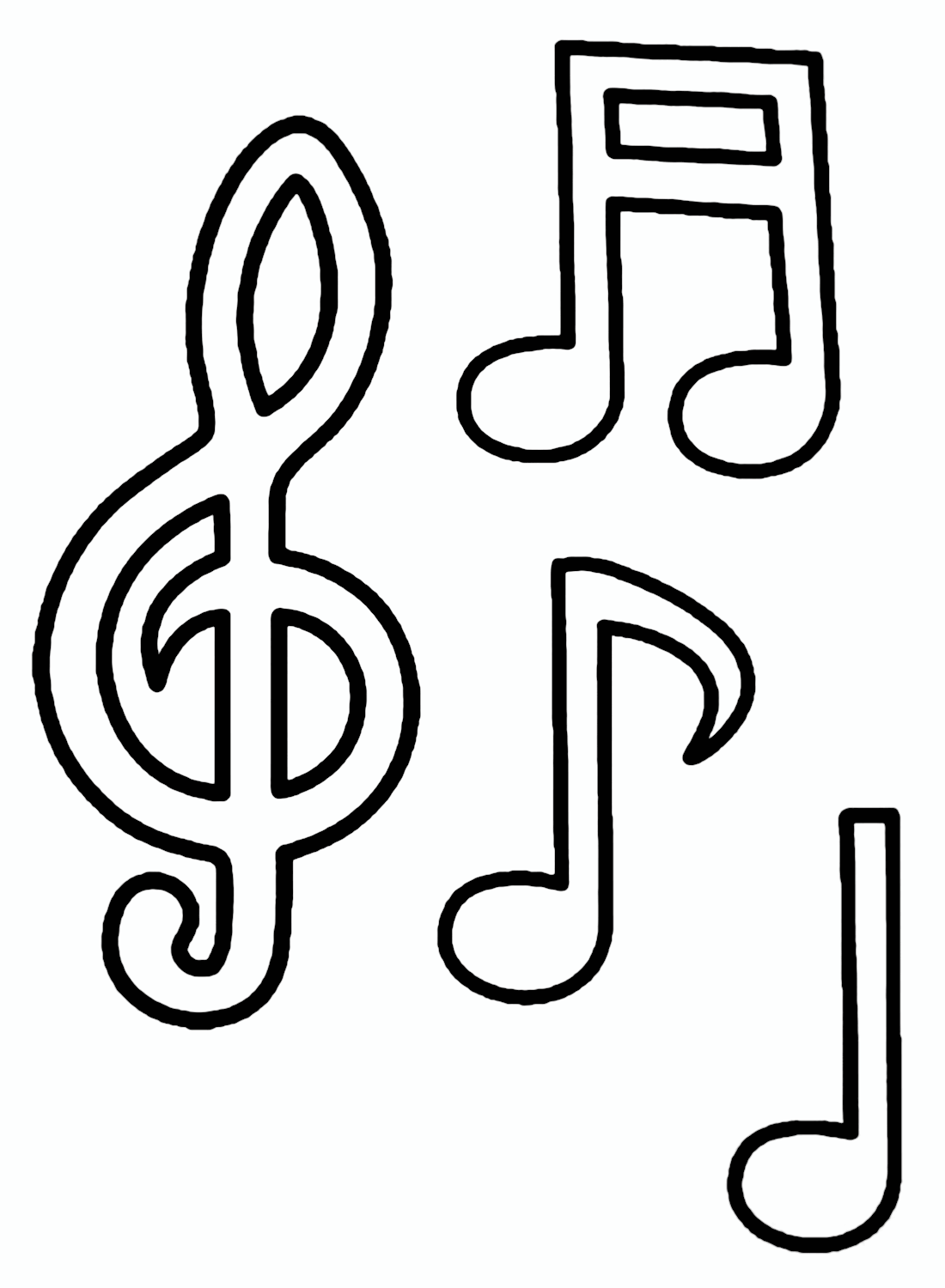 Music notes coloring pages printable for free download