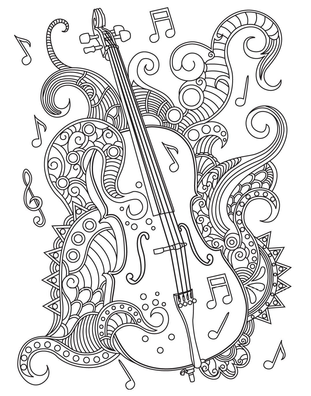 Free music coloring pages pdf