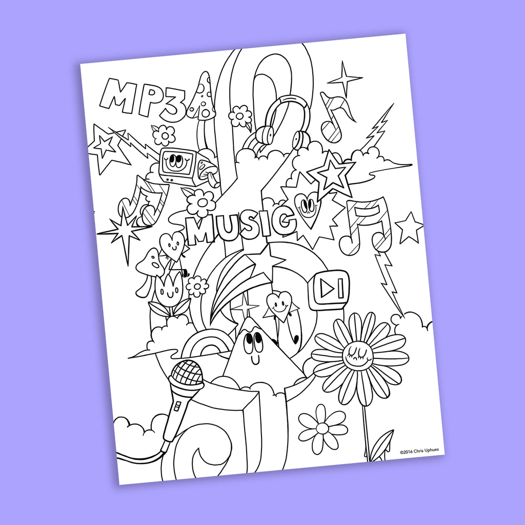 Jam session coloring page