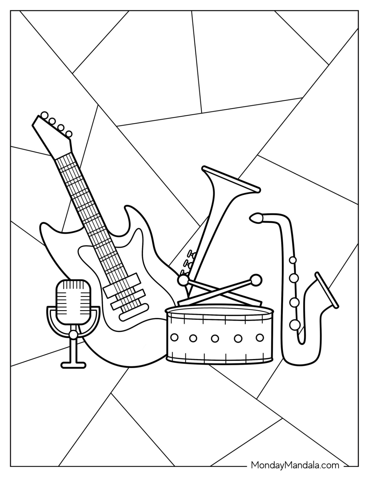 Music coloring pages free pdf printables