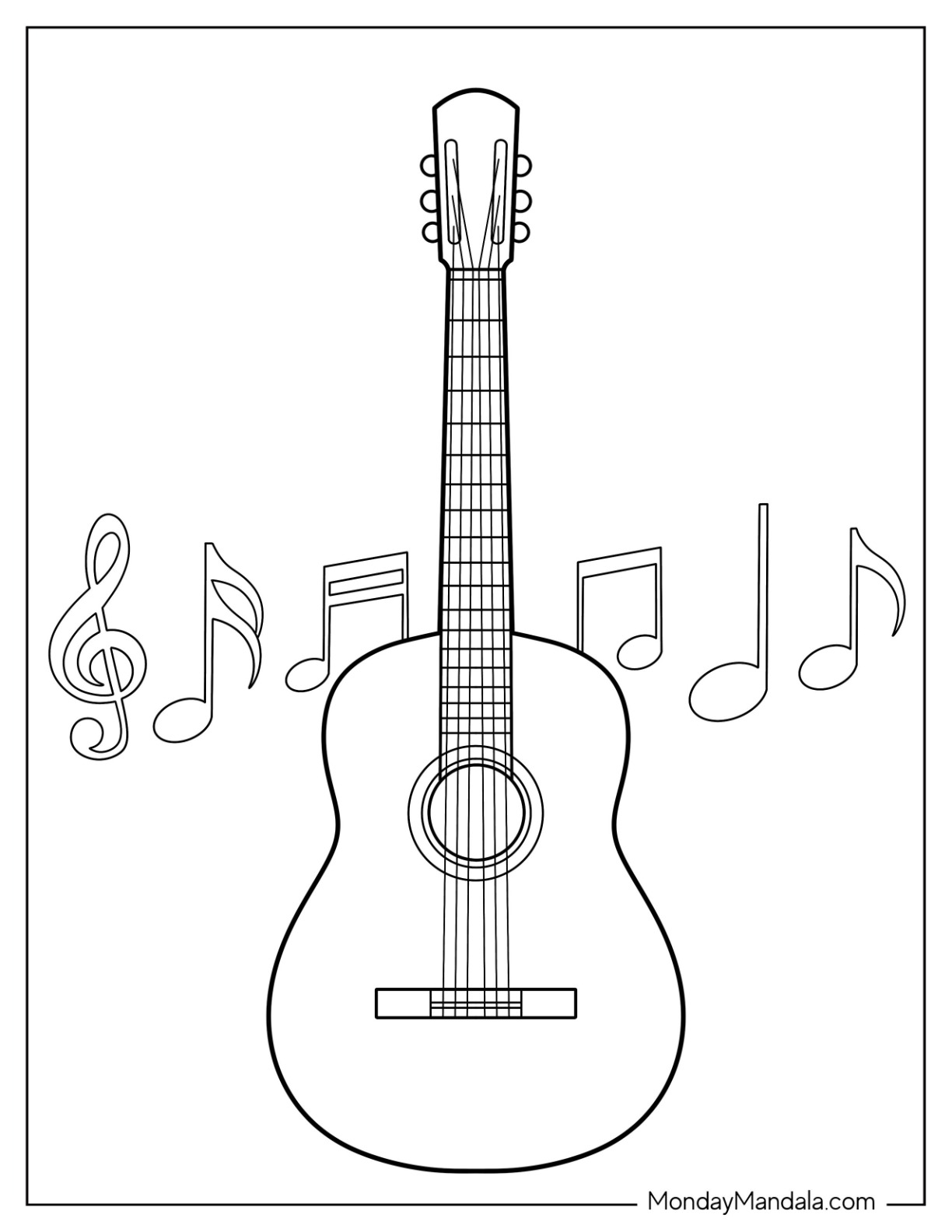 Music coloring pages free pdf printables