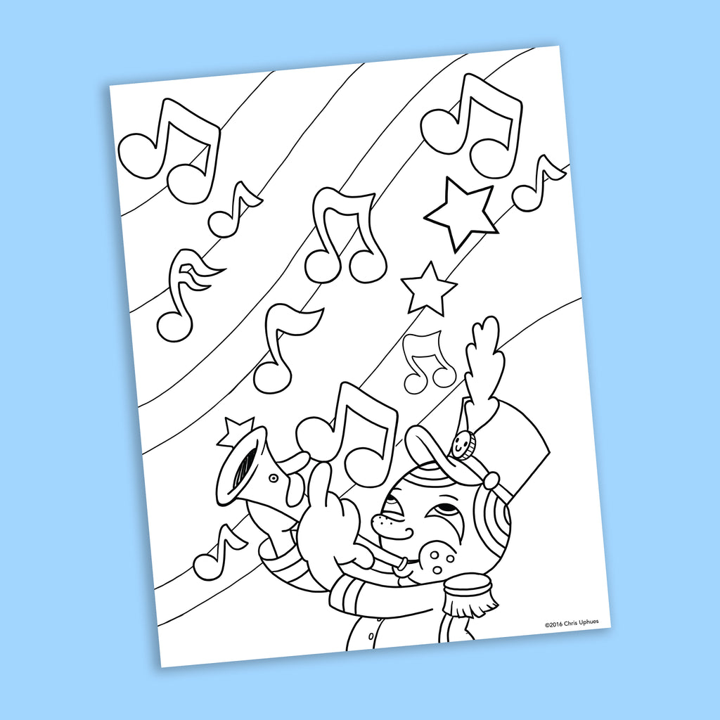 Marching band coloring page