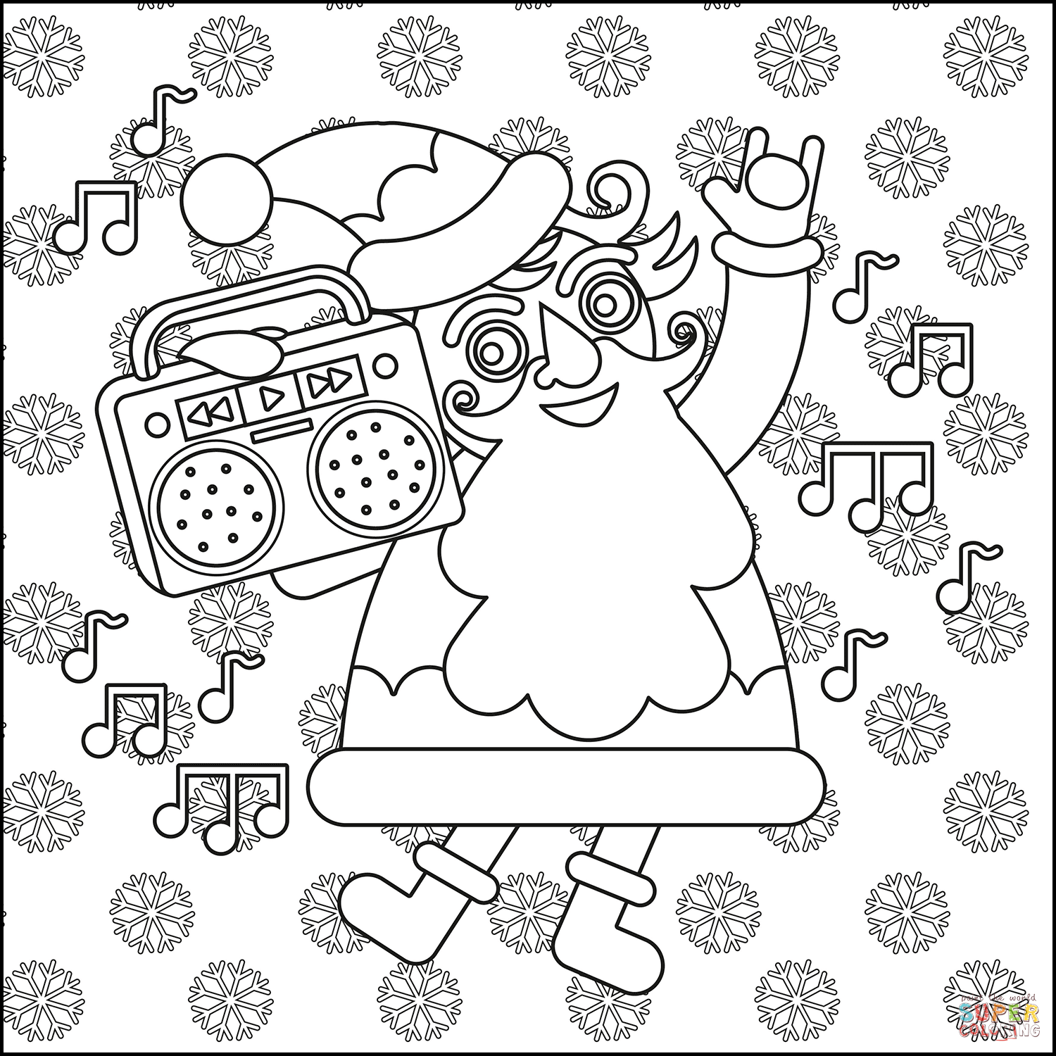 Christmas music coloring page free printable coloring pages