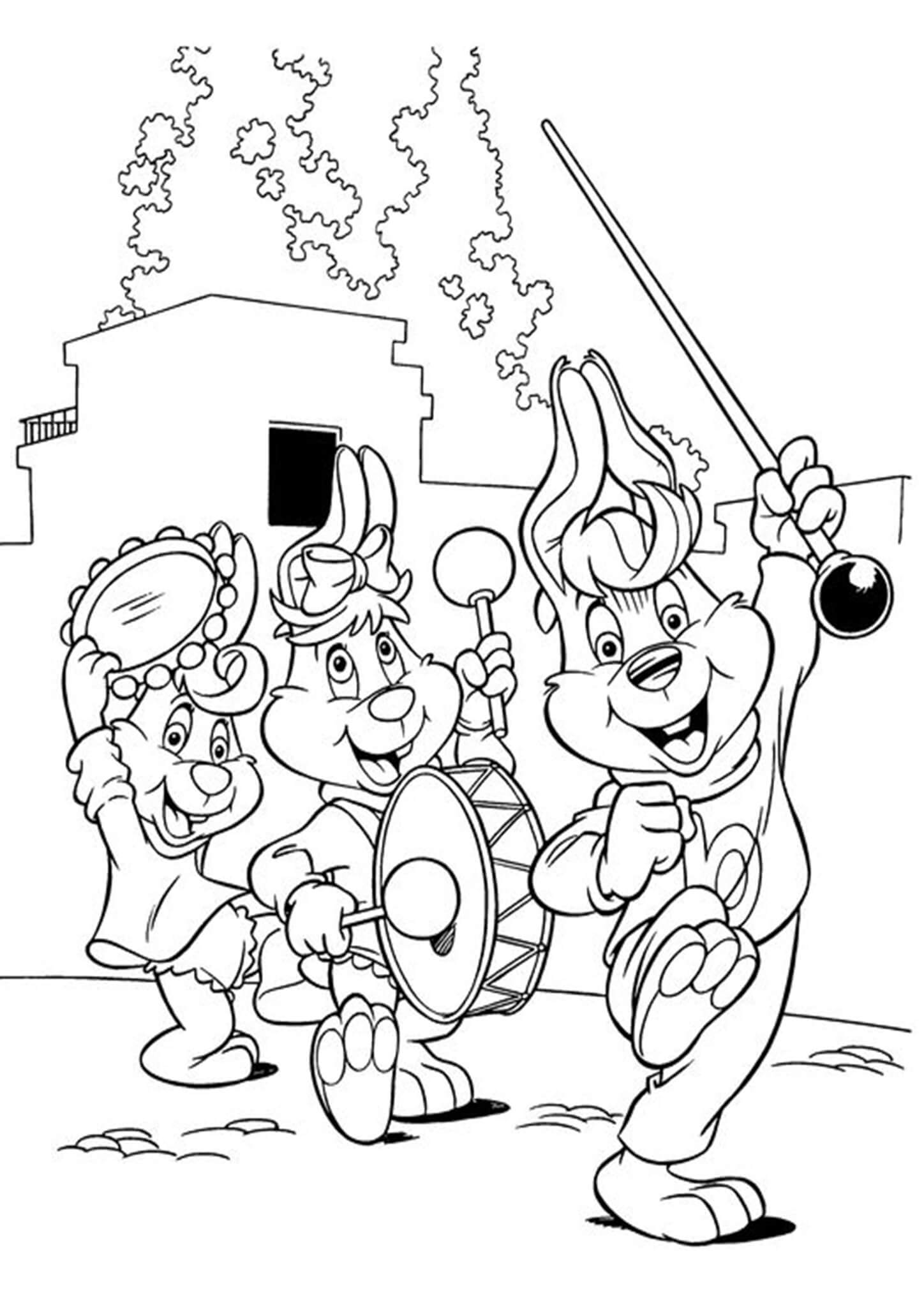 Free easy to print music coloring pages