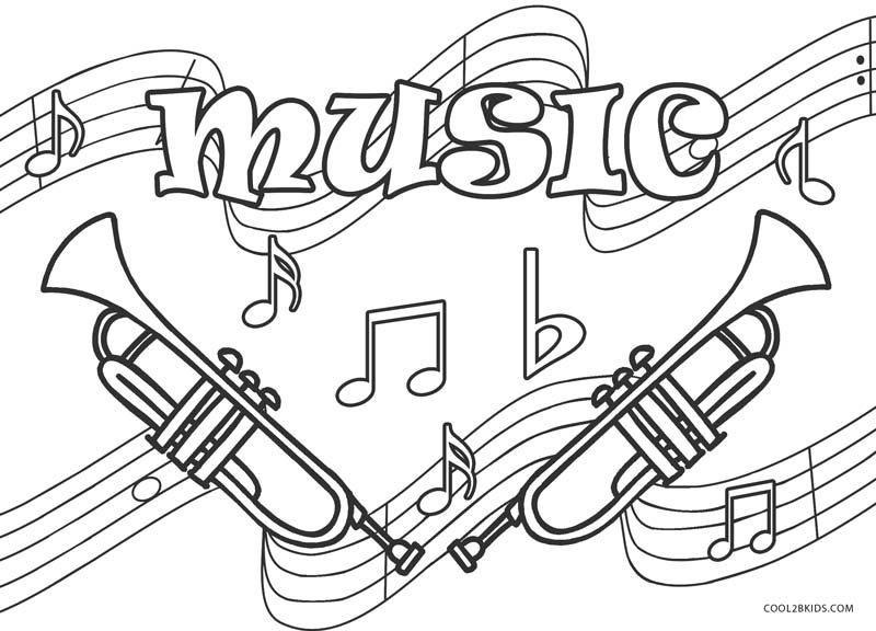 Free printable music coloring pages for kids