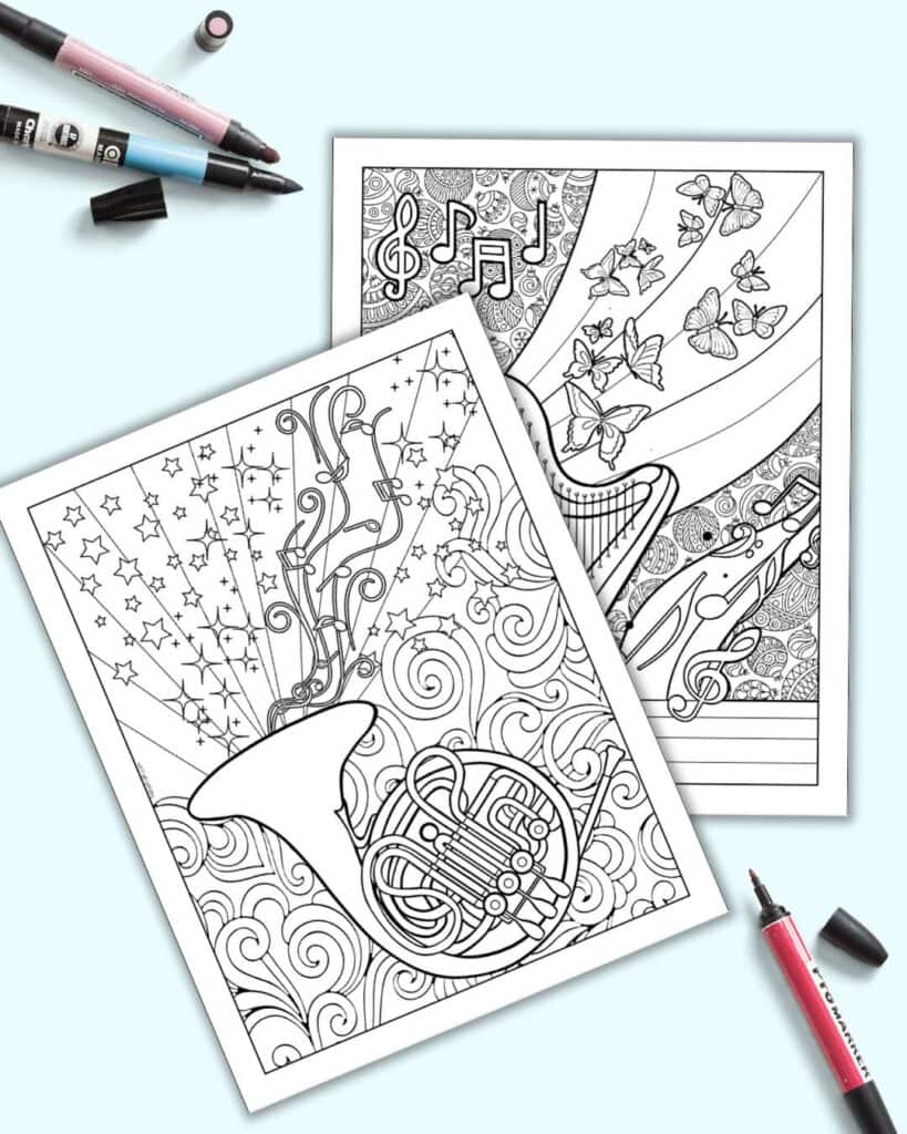 Free printable music coloring pages