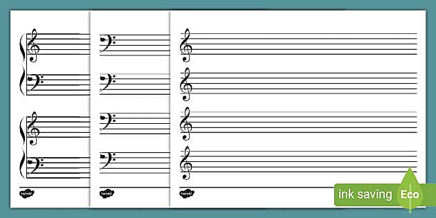 Printable sheet music template