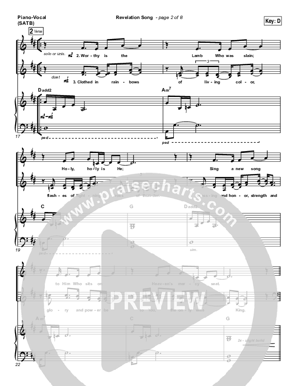 Revelation song sheet music pdf kari jobe