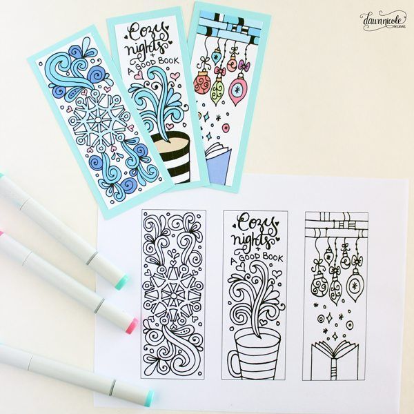 Winter bookmarks coloring page coloring bookmarks coloring pages bookmarks