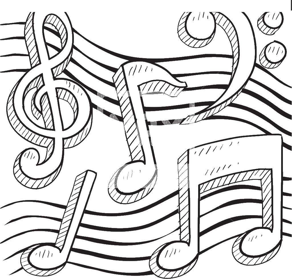 Online coloring pages coloring page musical notes music download print coloring page