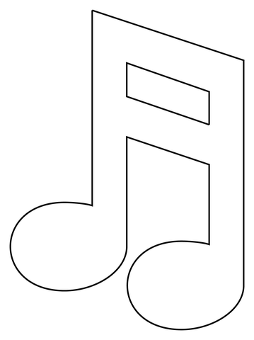 Musical note coloring page free printable coloring pages