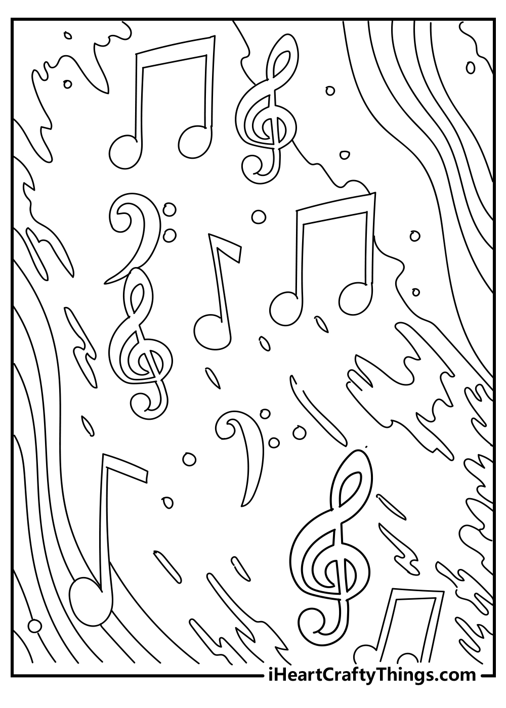 Music coloring pages free printables