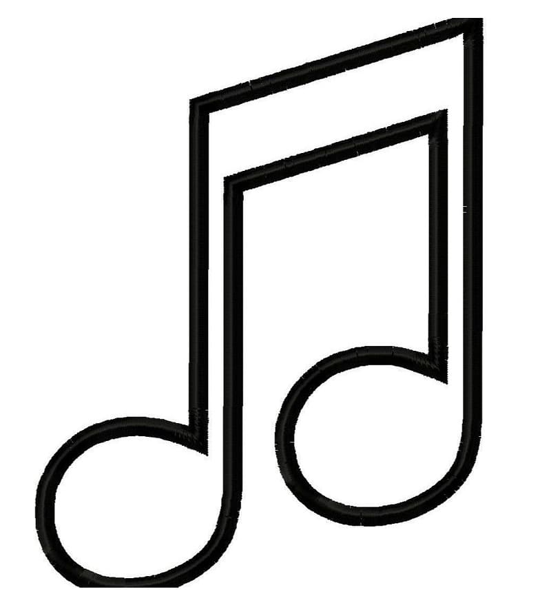 Easy music note coloring page