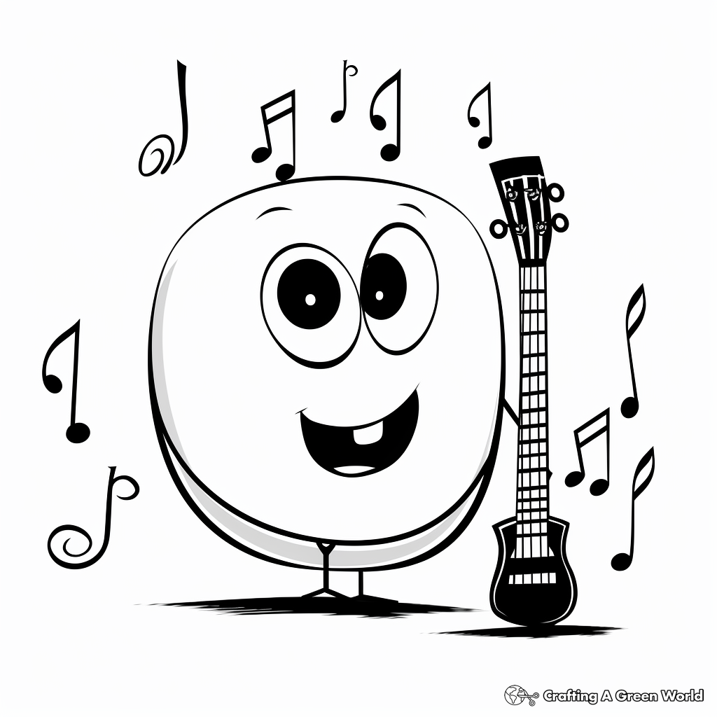 Music note coloring pages