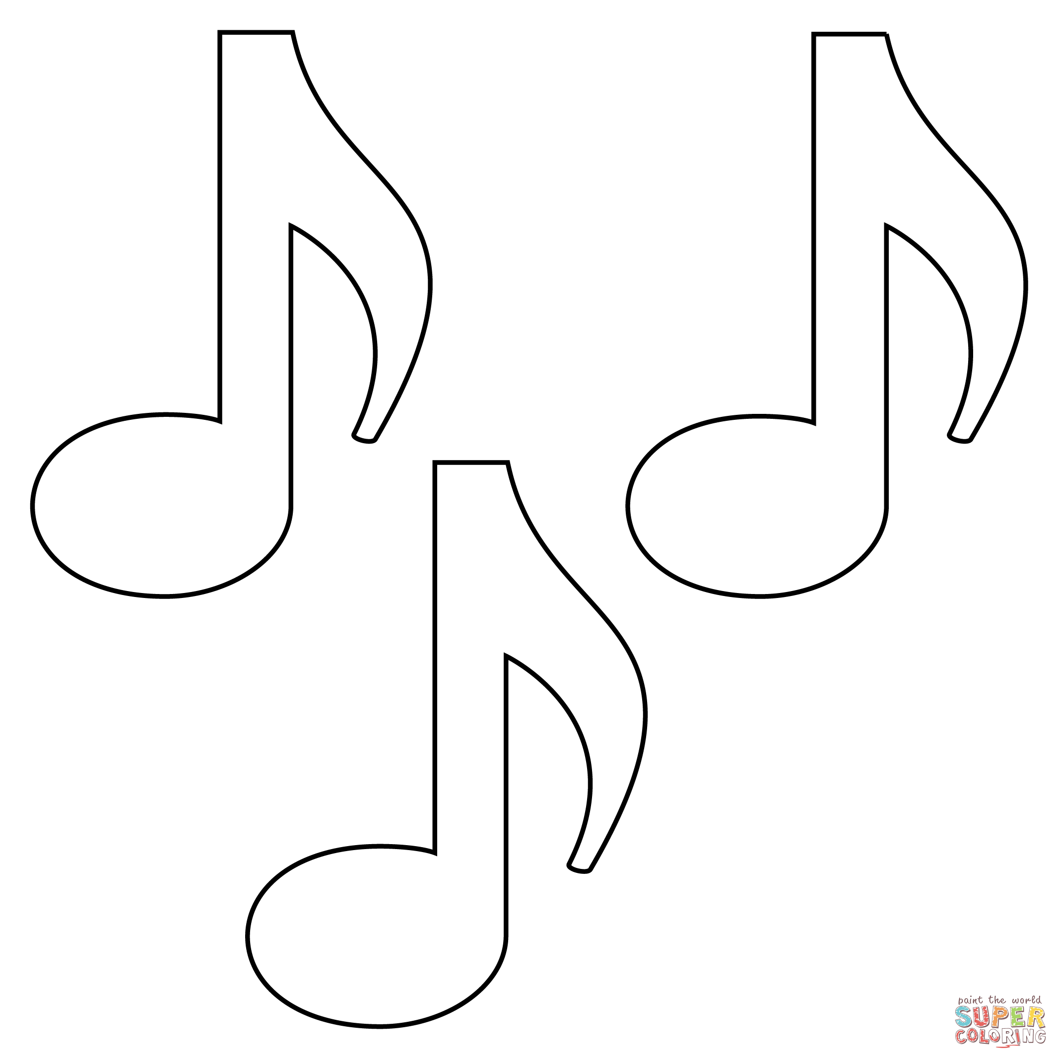 Musical notes coloring page free printable coloring pages