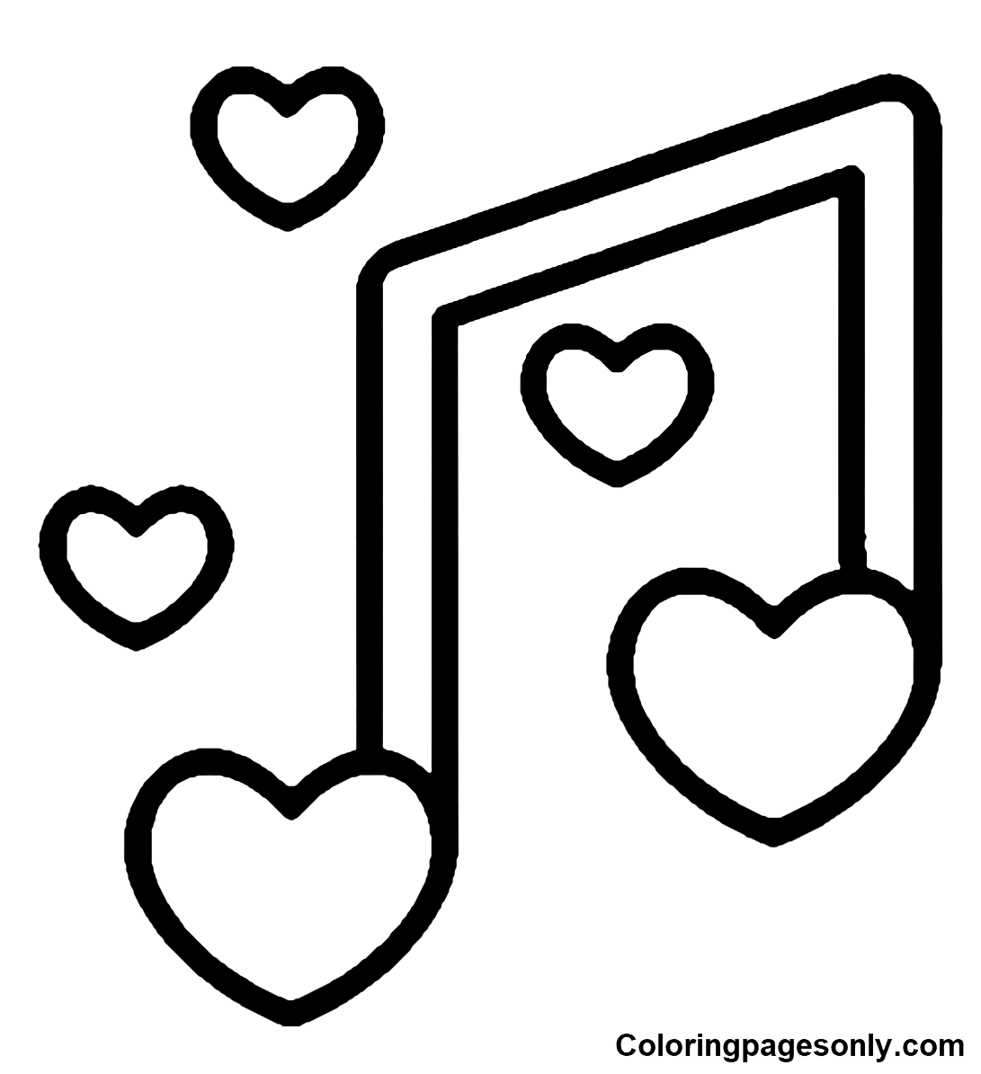 Music notes coloring pages printable for free download