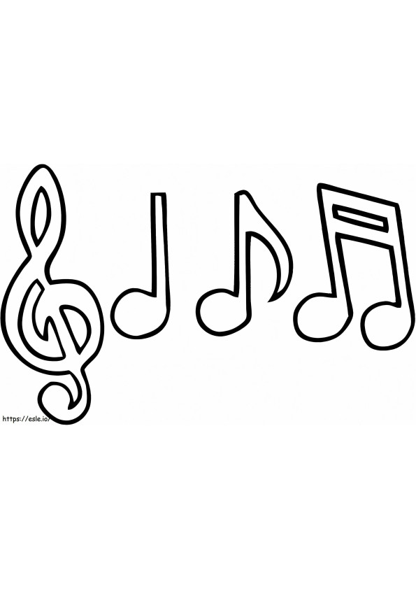 Incredible musical note coloring page