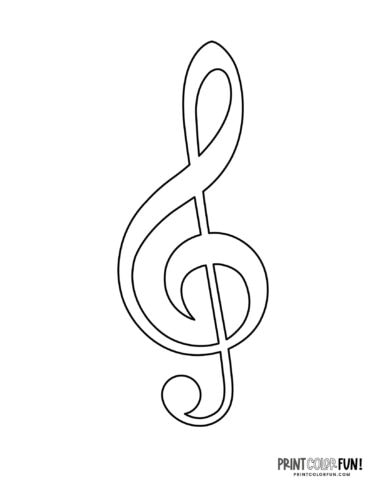 Musical note coloring pages clipart at