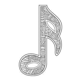 Music notes coloring page images