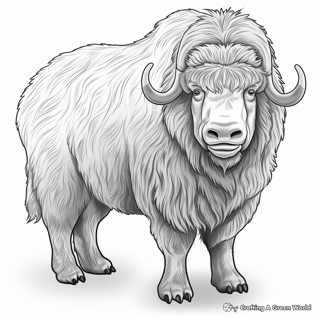 Musk ox coloring pages