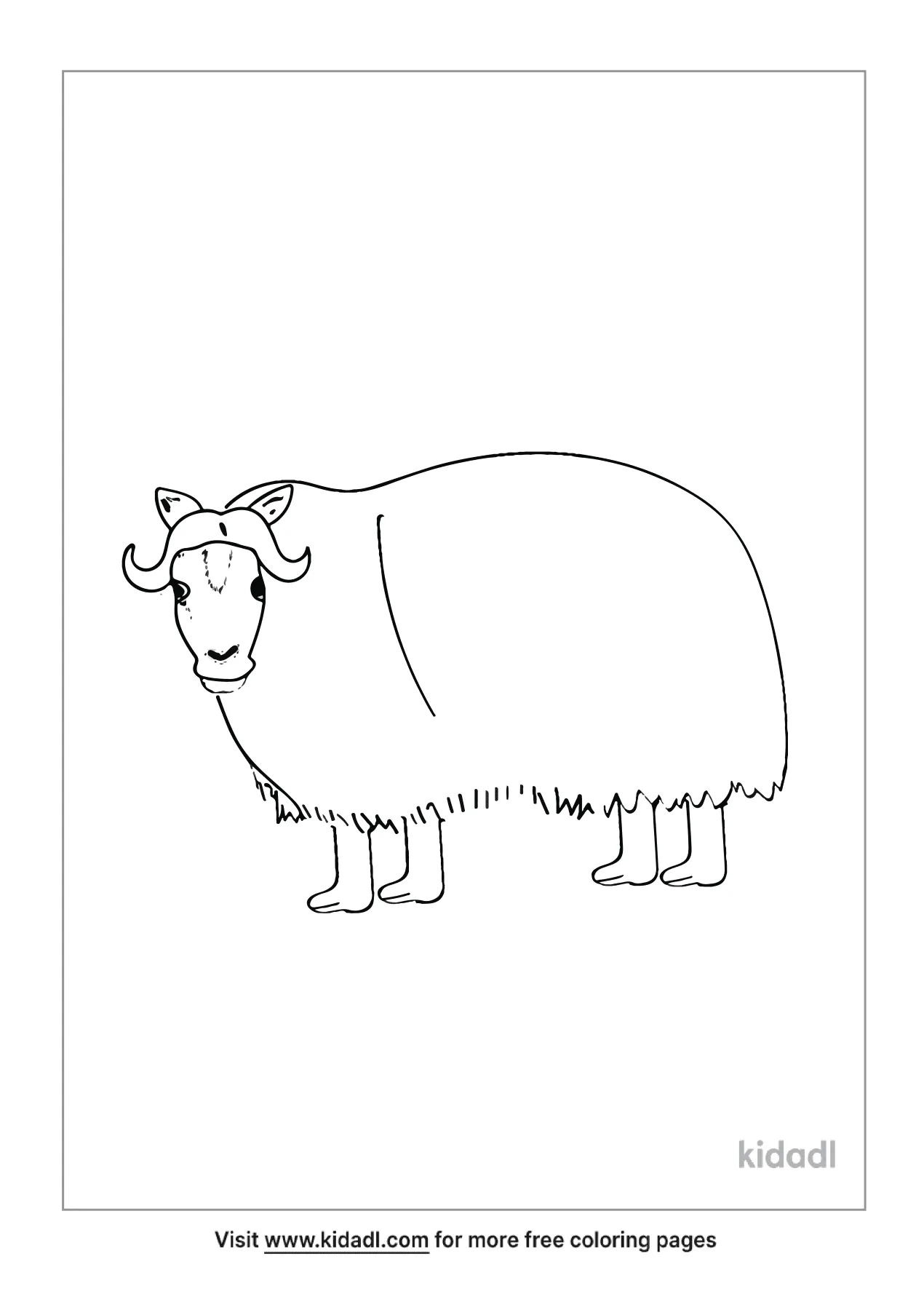 Free musk ox coloring page coloring page printables