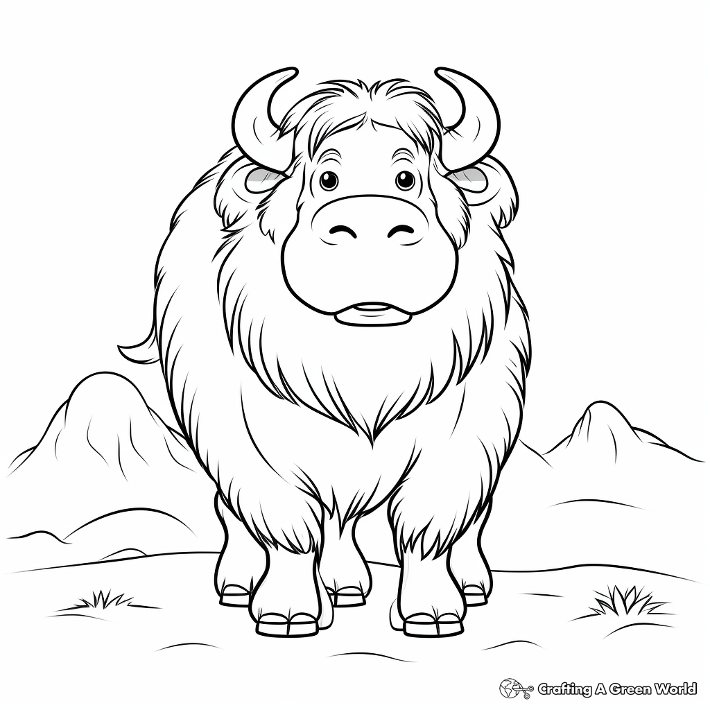 Musk ox coloring pages