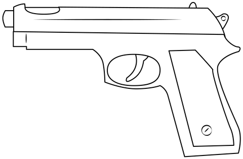 Gun coloring page free printable coloring pages