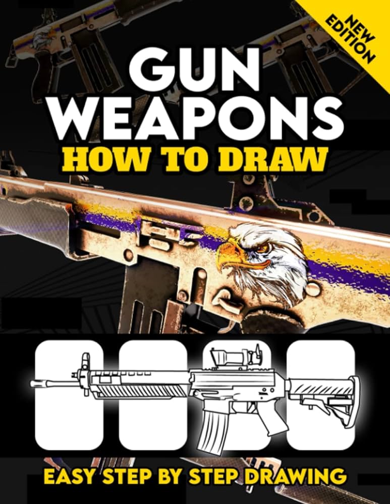 How to draw gun weapons new expanded edition featuring step