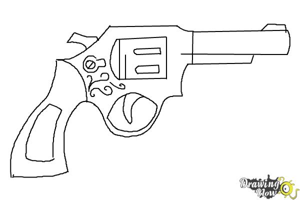 How to draw a simple gun