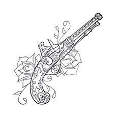 Gun coloring pages for the little adventurer in your house