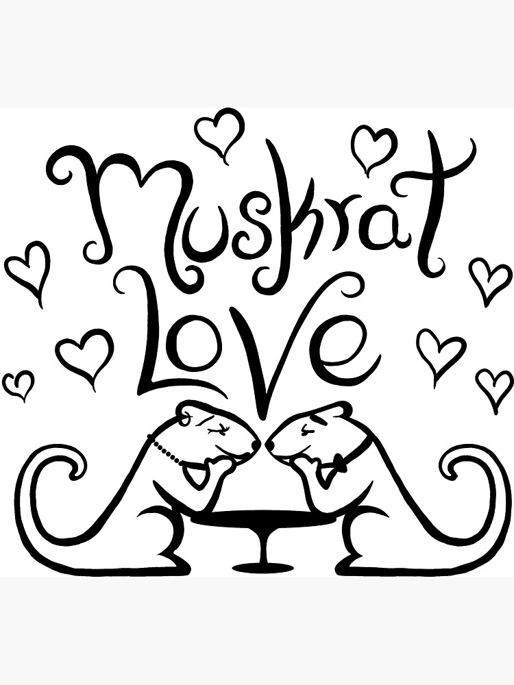 Muskrat love magnet for sale by kathryn grace