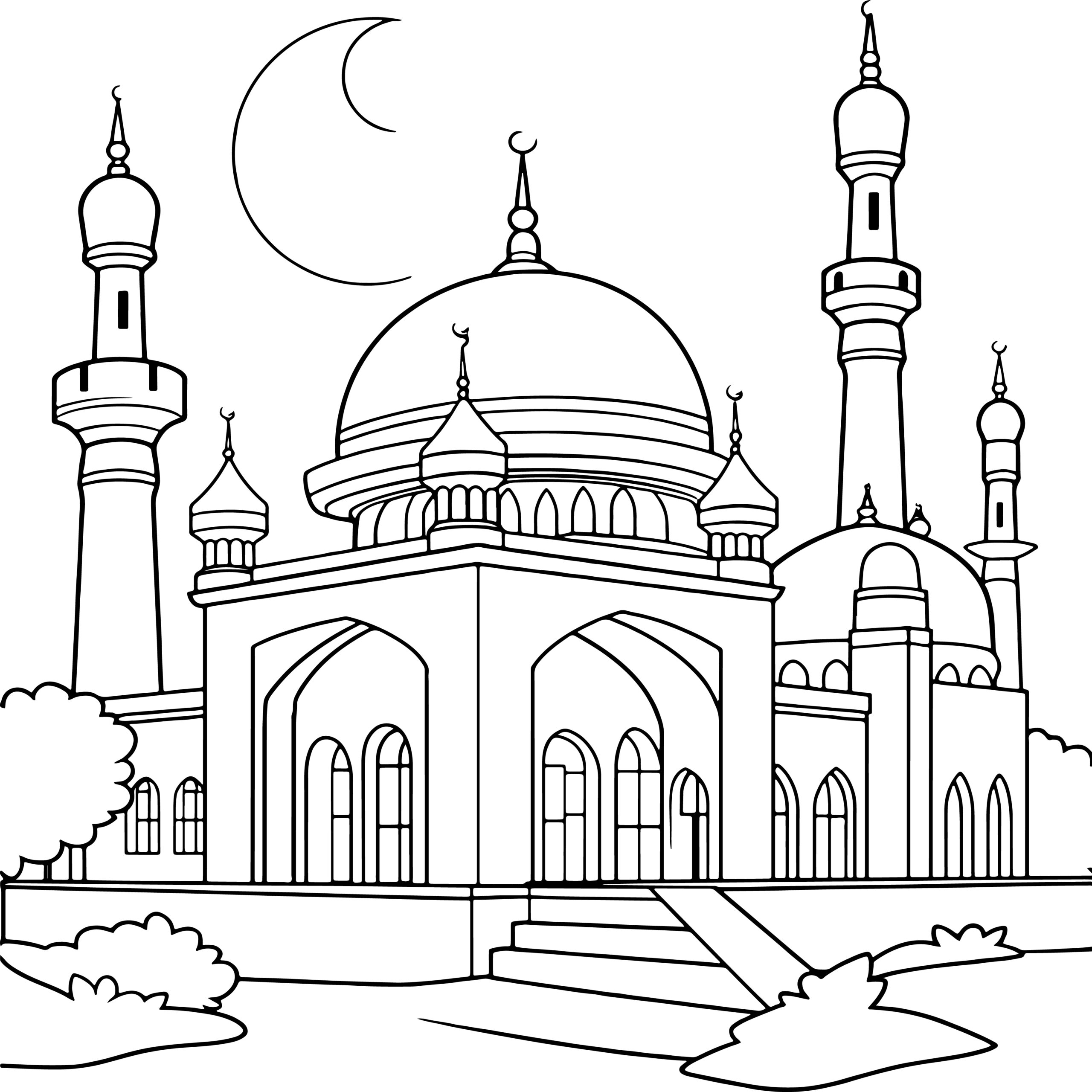 Mosque coloring book islamic coloring pages for muslim for boys girls made by teachers