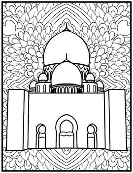 Arab culture coloring pages mindfulness coloring sheets ramadan muslim